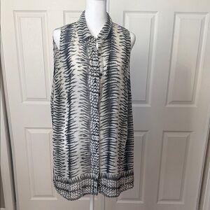 Lane Bryant Zebra Print Sleeveless Blouse